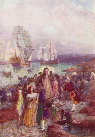 Lo sbarco dei lealisti, 1783 da after Henry Sandham