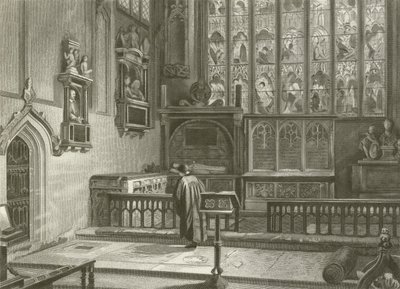 Tomba di Shakespeare, chiesa di Stratford da Henry after Warren