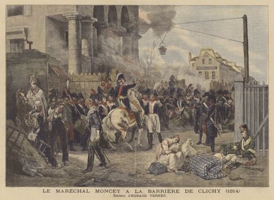 Il Maresciallo Moncey alla Porta di Clichy nel 1814 da after Horace Vernet