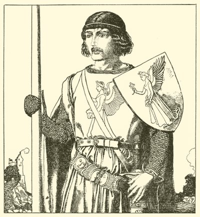 Sir Lamorack di Gales da after Howard Pyle