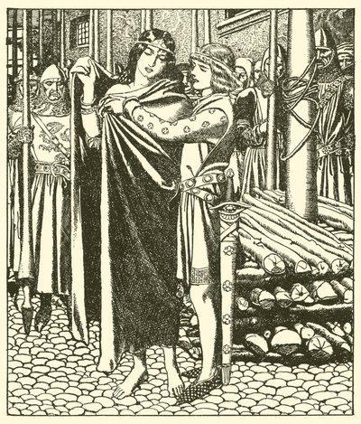 Tristram soccorre la signora Moeya da after Howard Pyle