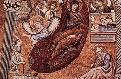 Riproduzione del mosaico della Natività nel Battistero, Firenze da after Italian School