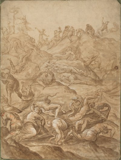 Il serpente di bronzo da after Jacopo Tintoretto