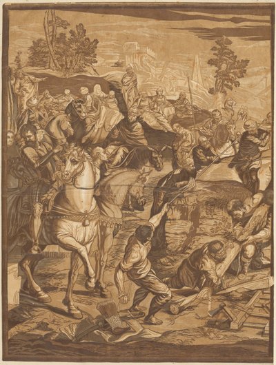 La crocifissione (pannello sinistro) da after Jacopo Tintoretto John Baptist Jackson