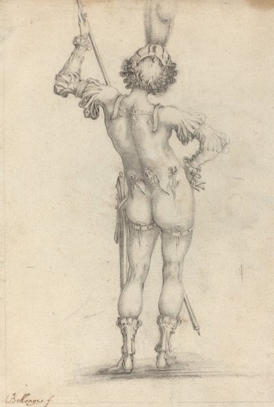 Figura in piedi (recto) da after Jacques Bellange
