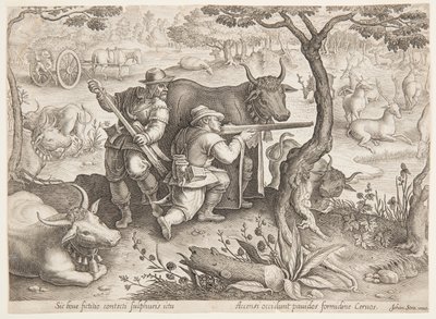 Caccia al Cervo da after Jan van der Straet, called Stradanus