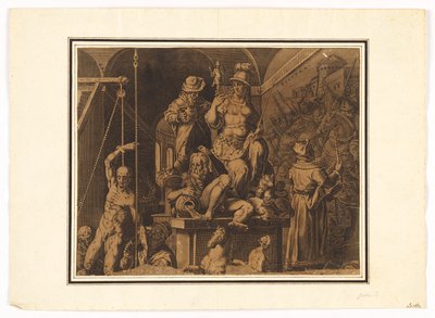 I praticanti delle arti visive (metà superiore del foglio strappato) da after Jan van der Straet, called Stradanus