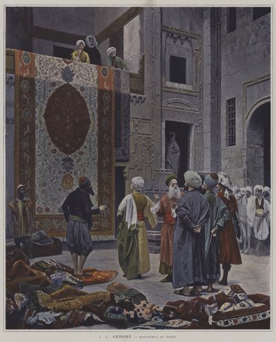 Venditore di tappeti al Cairo da after Jean Leon Gerome