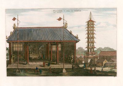Interno di una pagoda da after Johannes Nieuhof