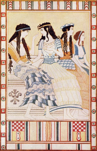 Dame della corte minoica, illustrazione da 
