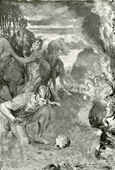 Beowulf trova la testa di Aschere da after John Henry Frederick Bacon