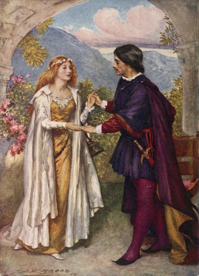 Amleto e Ofelia da after John Henry Frederick Bacon