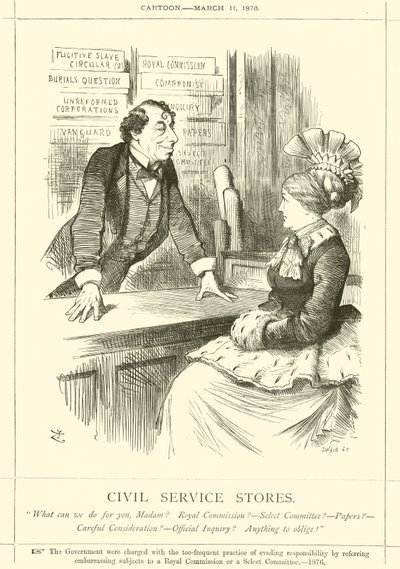 Negozi del servizio civile da after John Tenniel