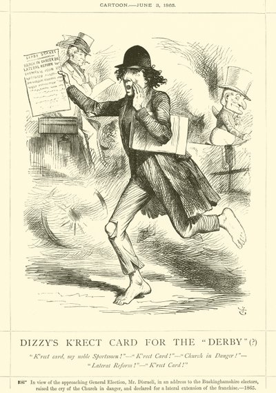 La Carta Krect di Dizzy per il Derby(?) da after John Tenniel