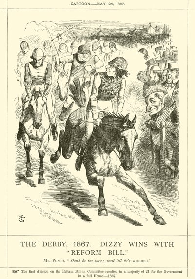 Il Derby, 1867, Dizzy vince con il Reform Bill da after John Tenniel