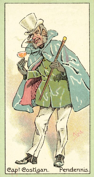 Capitano Costigan, Pendennis (cromolitografia) da after Joseph Clayton Clarke