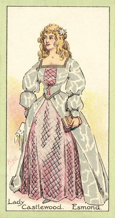 Lady Castlewood, Esmond (cromolitografia) da after Joseph Clayton Clarke