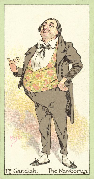Mr Gandish, The Newcomes (cromolitografia) da after Joseph Clayton Clarke