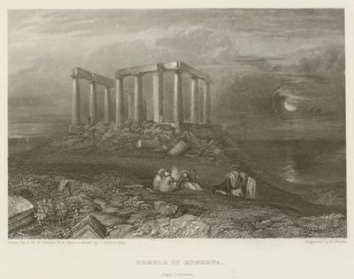 Tempio di Minerva, Capo Colonna da after Joseph Mallord William Turner