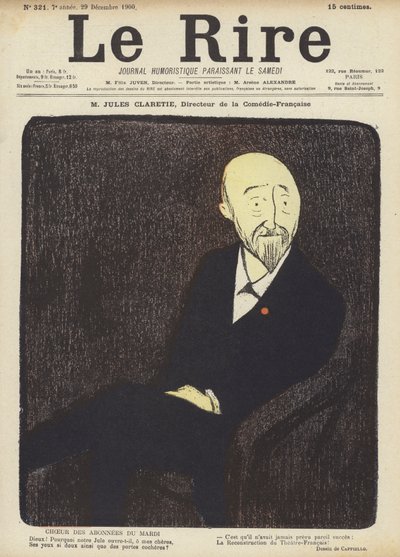 Jules Claretie, Direttore della Comédie-Française, Illustrazione per Le Rire da after Leonetto Cappiello