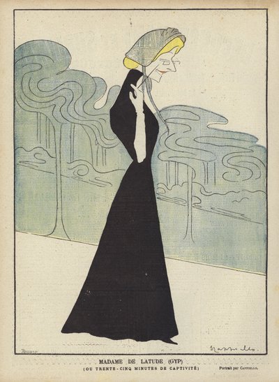 Madame De Latude (GYP), illustrazione per Le Rire da after Leonetto Cappiello