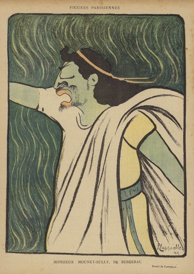 Mounet-Sully, Illustrazione per Le Rire da after Leonetto Cappiello