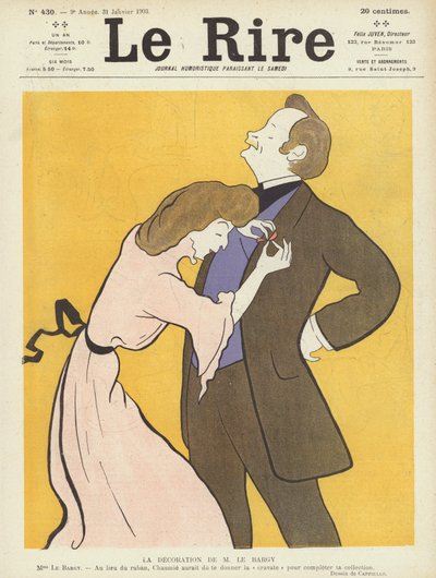 La decorazione di Mr le Bargy. Illustrazione per Le Rire da after Leonetto Cappiello