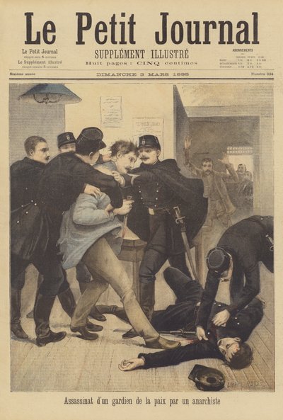 Omicidio di un poliziotto da parte di un anarchico da after Lionel Royer