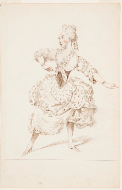 Una ballerina, Mademoiselle Marie Allard da after Louis Carrogis, called Carmontelle