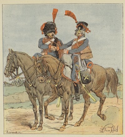 Artiglieria a cavallo della guardia e della linea da after Louis Charles Bombled