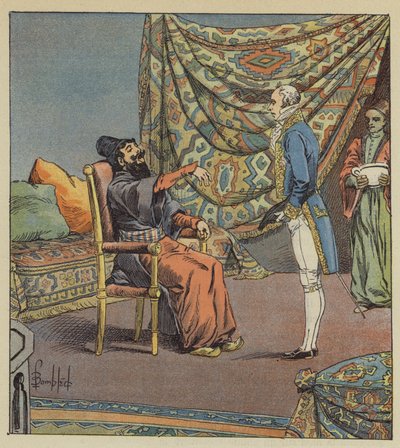 Asker-Khan, ambasciatore di Persia, scambia Marbois, presidente della Corte dei conti, per il medico da after Louis Charles Bombled
