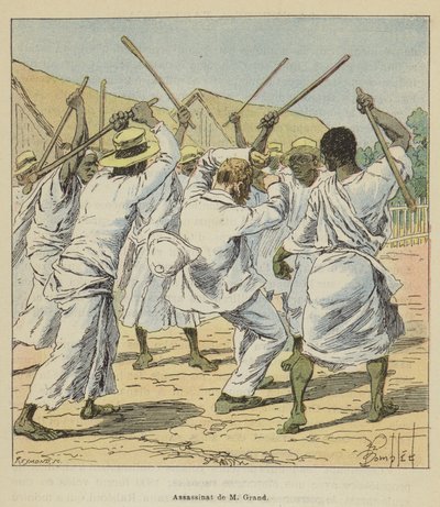 Assassinio di M. Grand da after Louis Charles Bombled