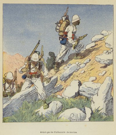 Avanguardia di fanteria di marina da after Louis Charles Bombled