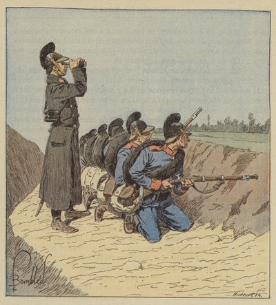 Bavaresi nella trincea da after Louis Charles Bombled