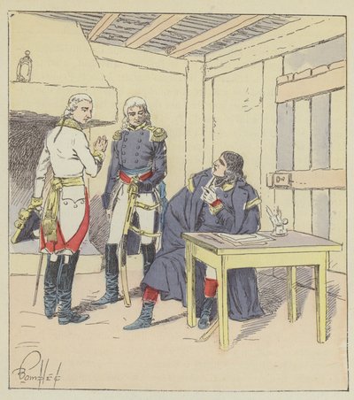 Bonaparte, Serurier e Klenau a Roverbello da after Louis Charles Bombled
