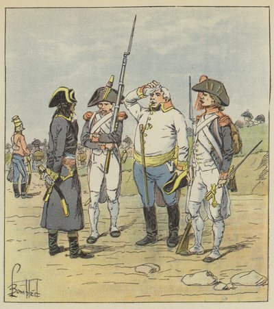 Bonaparte interroga un grosso maggiore austriaco prigioniero da after Louis Charles Bombled