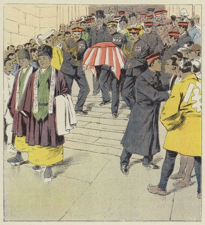 Cerimonia militare religiosa a Tokyo da after Louis Charles Bombled