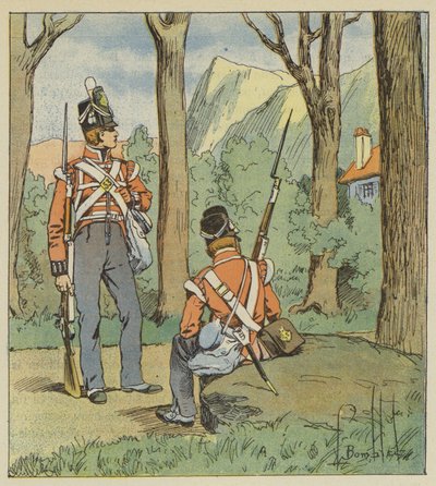 È da lì che i due soldati inglesi avevano preso posto per sorvegliarci da after Louis Charles Bombled