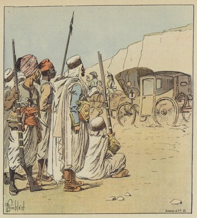 Questa carrozza stupiva molto gli arabi da after Louis Charles Bombled