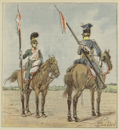 Cavalleggeri, Lancieri francesi, Polacchi da after Louis Charles Bombled