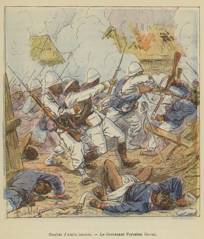 Combattimento di Ambodimonto, il tenente Foreston ferito da after Louis Charles Bombled