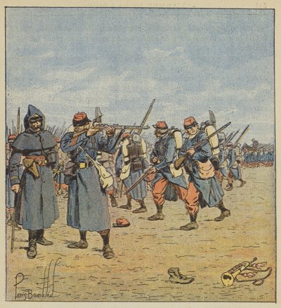 Combattimento in ritirata da after Louis Charles Bombled