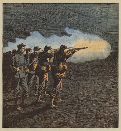 Colpo di mano del capitano Chabrillat a Santilly da after Louis Charles Bombled