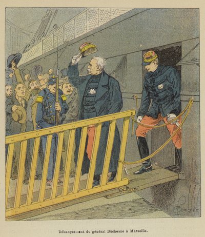 Sbarco del generale Duchesne a Marsiglia da after Louis Charles Bombled