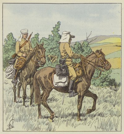 Esploratori giapponesi in ricognizione da after Louis Charles Bombled