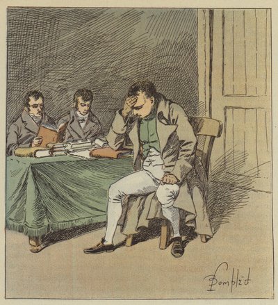 E Napoleone ha mantenuto il silenzio per alcuni istanti, la testa appoggiata su una delle sue mani da after Louis Charles Bombled