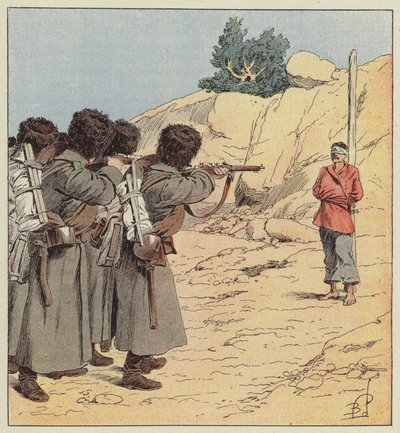 Esecuzione di una spia giapponese da after Louis Charles Bombled