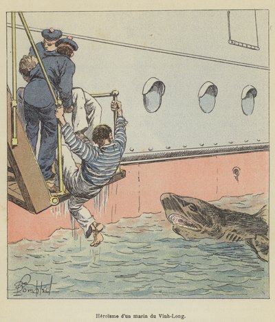 Eroismo di un marinaio del Vinh-Long da after Louis Charles Bombled