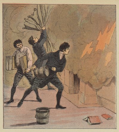 Incendio a Longwood da after Louis Charles Bombled