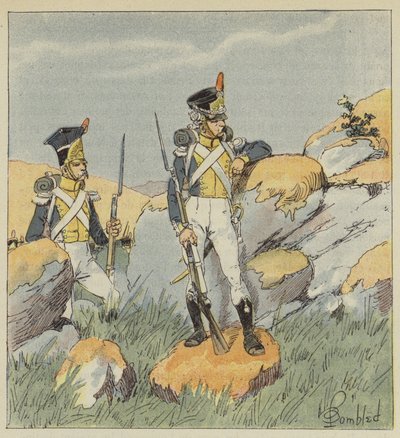 Fanteria polacca, Reggimento della Vistola, Fuciliere e granatiere da after Louis Charles Bombled
